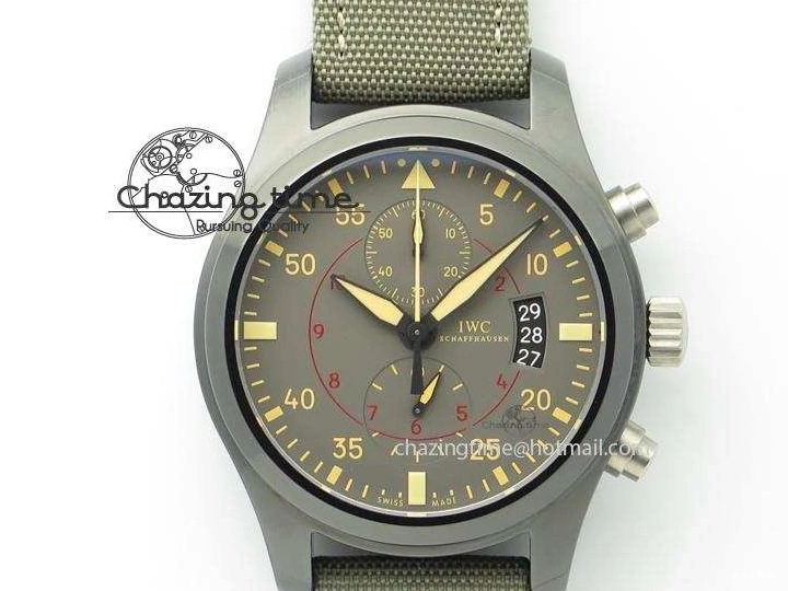 MIROTIME 0512 SunProtective Pilot Top Gun Miramar IWC388002 V6 1:1 Best Edition Ceramic Case On Nylon Strap A 7325